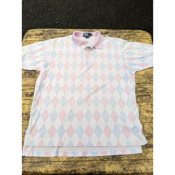 Polo Ralph Lauren Shirts Vintage Polo Ralph Lauren Pink Gray Argyle